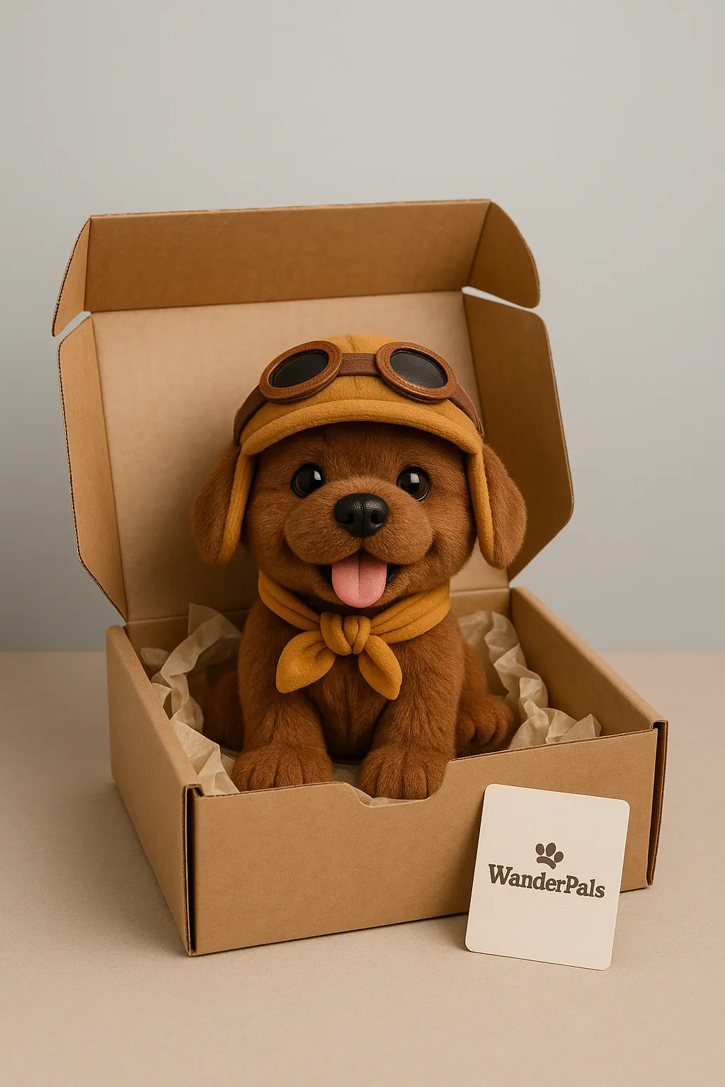 WanderPal plush with aviator hat